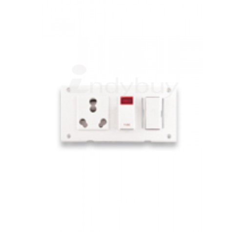 Lisha Super 16A. Switch Socket Combined with Indicator & Fuse (5 in 1)
